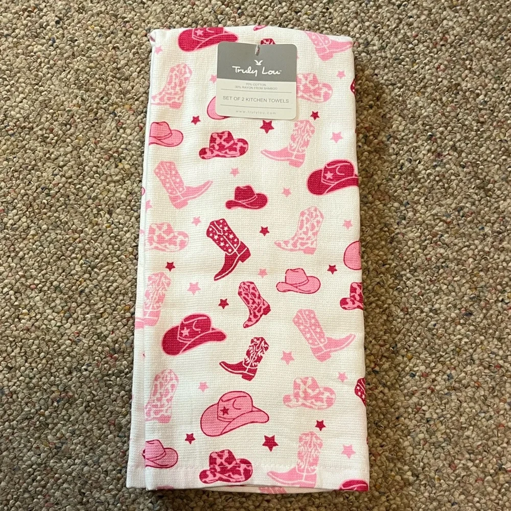 🆕 Truly Lou Cowgirl Kitchen Towels 2 Pack